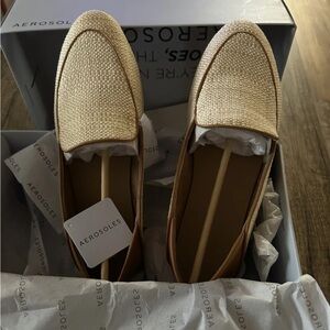 AEROSOLES Woven Tan Loafers